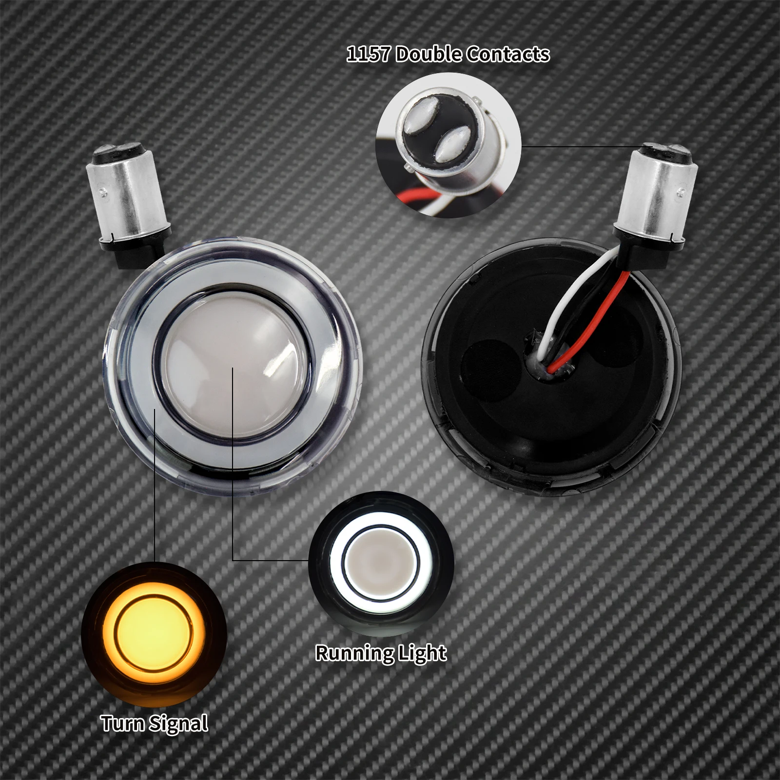Motorcycle Turn Signal Conversions LED Panel Light 1156 1157 Bullet Style For Harley Sportster Touring Breakout Fat Boy Softail