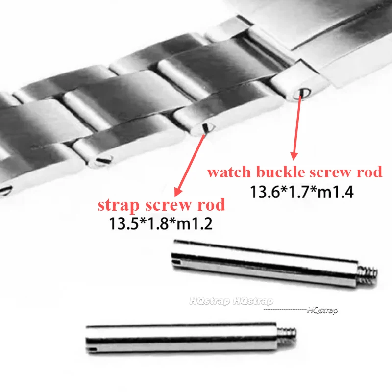 Watch Strap Screw Buckle Screw for Rolex Daytona Submariner Stainless Steel Watchband Slotted Screws Rod Shaft Watch Buckle Bolt