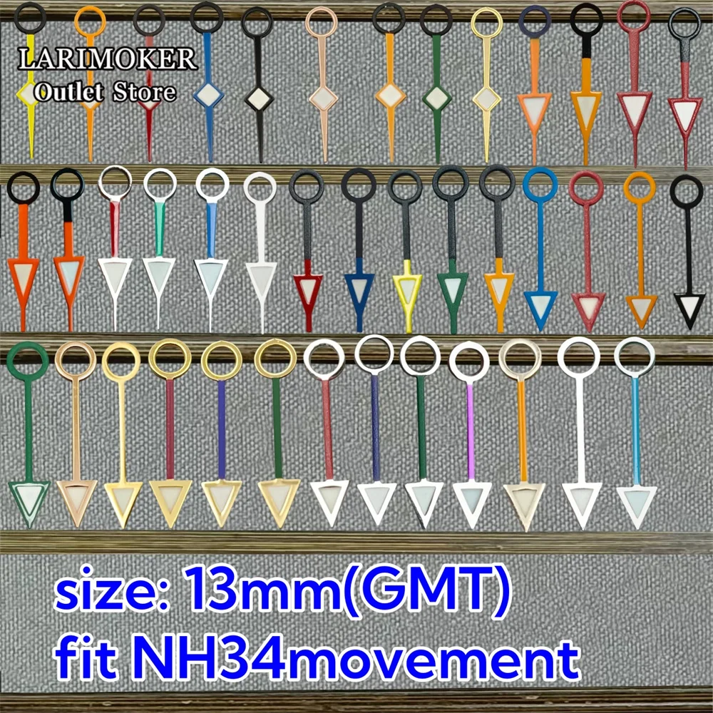LARIMOKER Luminous GMT Watch Hands Fit Mingzhu DG 3804 NH34 ETA2836-2 Movement