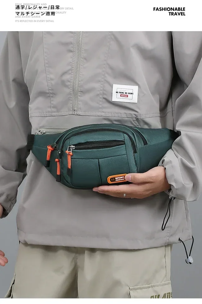 Men Women Oxford Waterproof Mobile Waist Bag Unisex Multifunctional Large Capacity Fanny Pack Wear-resistant Para Hombre 2024