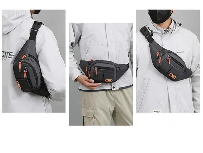 Men Women Oxford Waterproof Mobile Waist Bag Unisex Multifunctional Large Capacity Fanny Pack Wear-resistant Para Hombre 2024