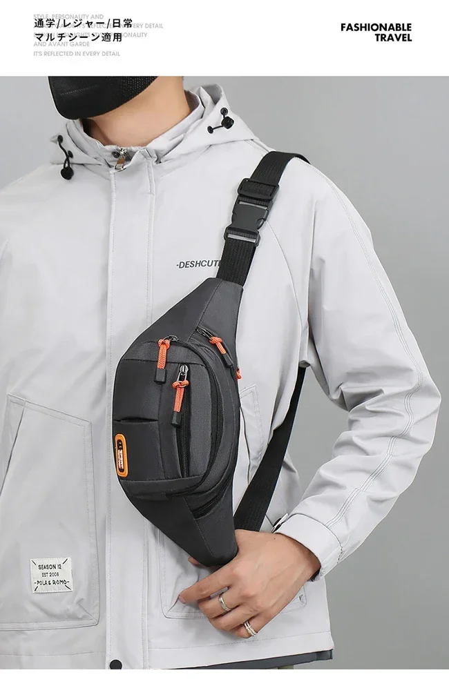 Men Women Oxford Waterproof Mobile Waist Bag Unisex Multifunctional Large Capacity Fanny Pack Wear-resistant Para Hombre 2024
