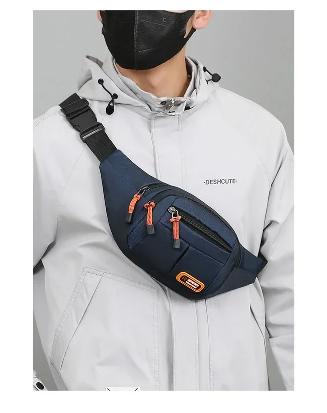 Men Women Oxford Waterproof Mobile Waist Bag Unisex Multifunctional Large Capacity Fanny Pack Wear-resistant Para Hombre 2024