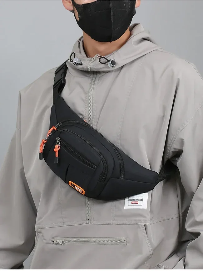 Men Women Oxford Waterproof Mobile Waist Bag Unisex Multifunctional Large Capacity Fanny Pack Wear-resistant Para Hombre 2024