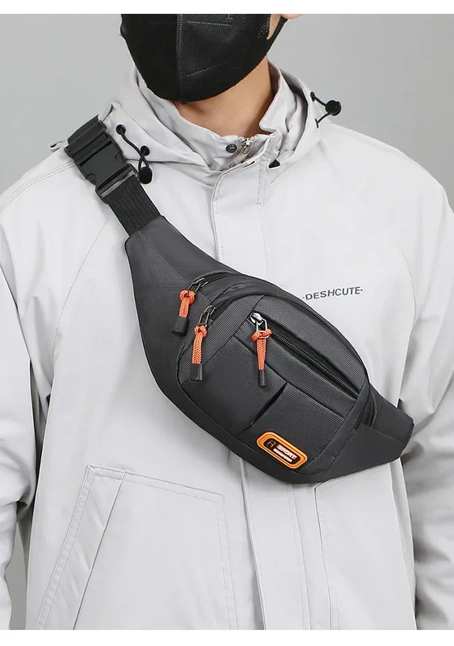 Men Women Oxford Waterproof Mobile Waist Bag Unisex Multifunctional Large Capacity Fanny Pack Wear-resistant Para Hombre 2024