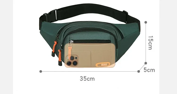 Men Women Oxford Waterproof Mobile Waist Bag Unisex Multifunctional Large Capacity Fanny Pack Wear-resistant Para Hombre 2024