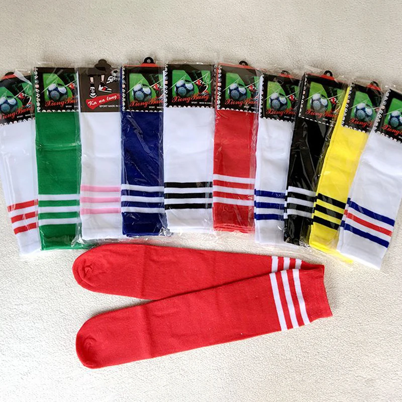 New Football Sports Socks Long Knee Cotton Spandex Kids Legging Stockings Soccer Baseball Ankle Children Socks Hot Sale