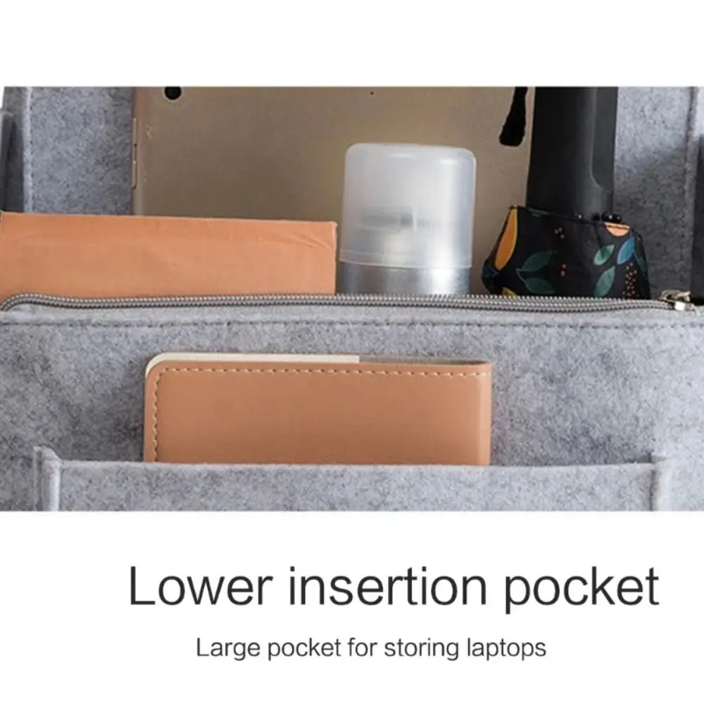 Makeup Organizer Felt Insert Bag for Interior Travel Bag Portable Bag Cosmetic Bags Fit Various Women Backpack Bags