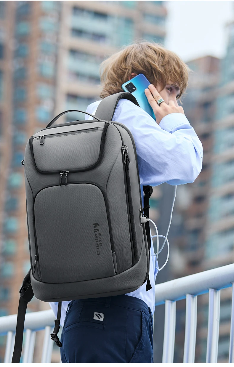 HK Travel Business Backpack for Men Large Capacity 17 Inch Laptop Backpack Multifunctional Anti-Theft Backpack Weekender Daypack