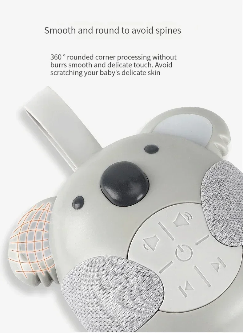 Portable White Noise Machine Baby Soother with 5 Light Music for Toddlers Timed Shutdown Sleep Sound Machine