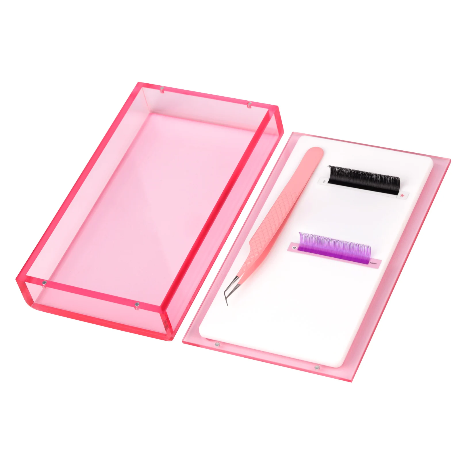 False Eyelash Storage Box Eyelash Organizer Pallet Lash Glue Display Pad Lash Stand Holder Grafted Eyelash Extension Makeup Tool