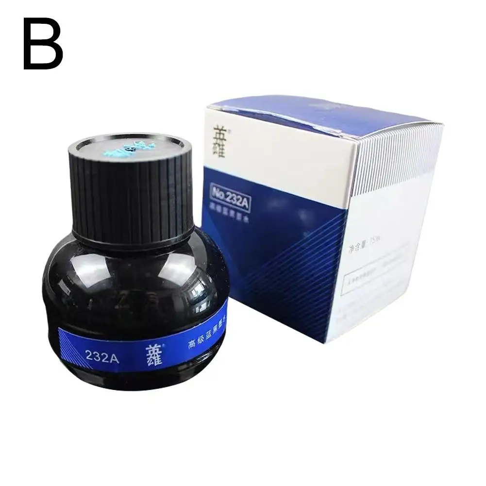 1 Bottle YingXiong Black 70ml Fountain Pen Ink Refilling Pen Ink Fountain Inks Quality Calligraphy Writing High Stationery