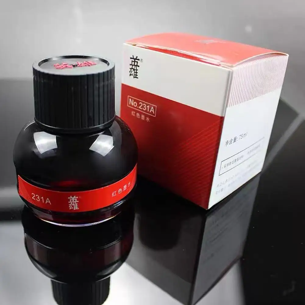 1 Bottle YingXiong Black 70ml Fountain Pen Ink Refilling Pen Ink Fountain Inks Quality Calligraphy Writing High Stationery