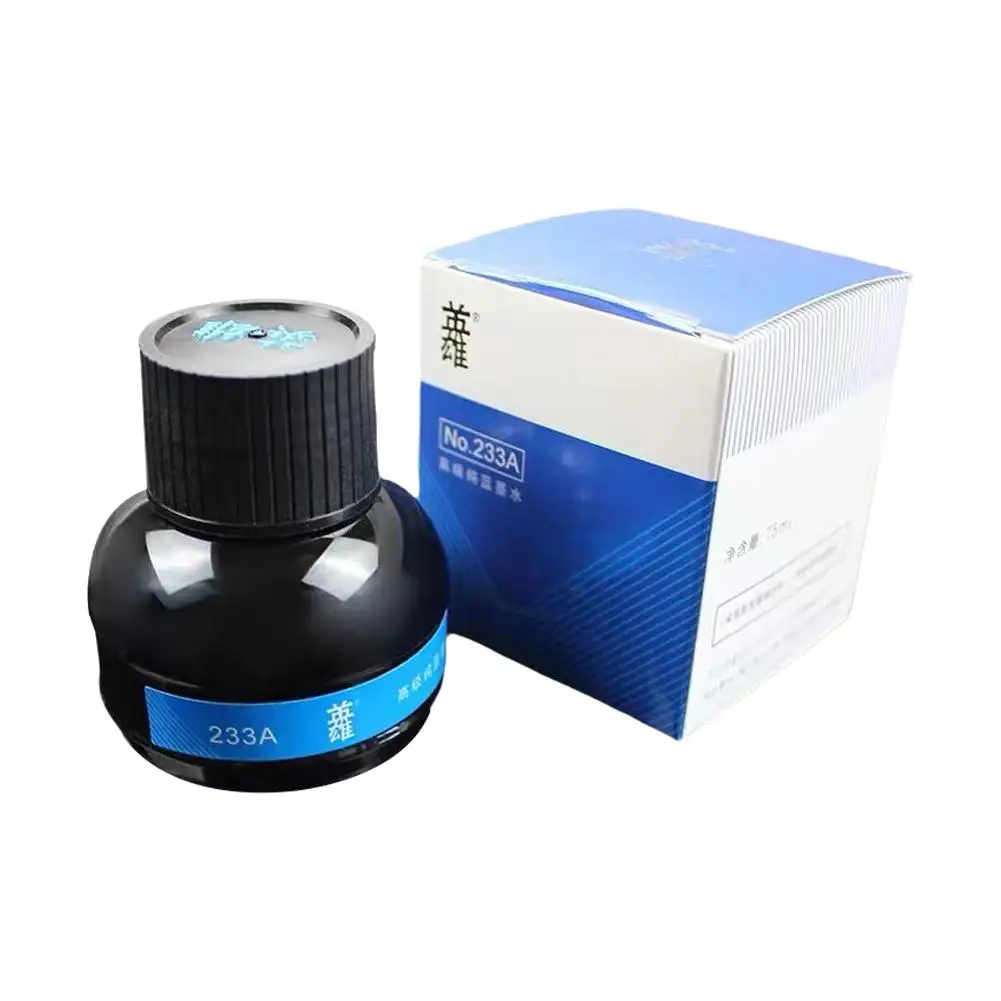 1 Bottle YingXiong Black 70ml Fountain Pen Ink Refilling Pen Ink Fountain Inks Quality Calligraphy Writing High Stationery