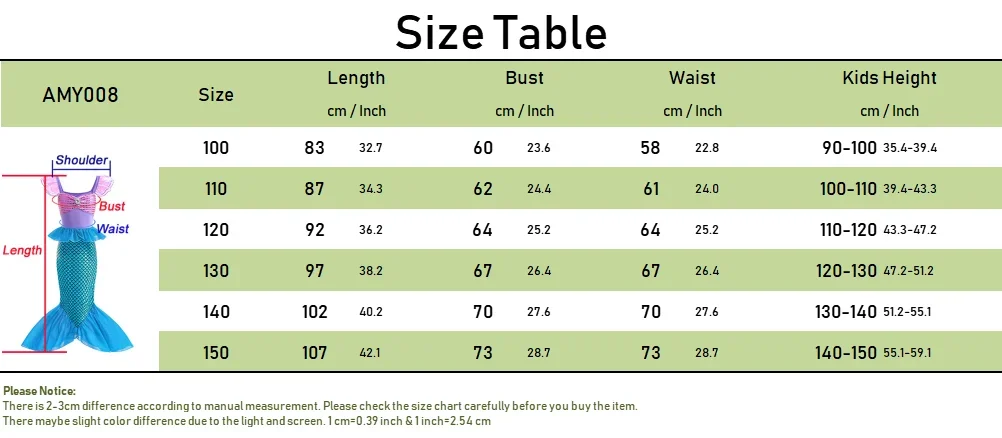 Mermaid Birthday Party Dress Summer Girl Mermaid Costume Carnival Anime Cosplay Outfits 2-10 Yrs Kids Fantasy Disguise Prom Gown