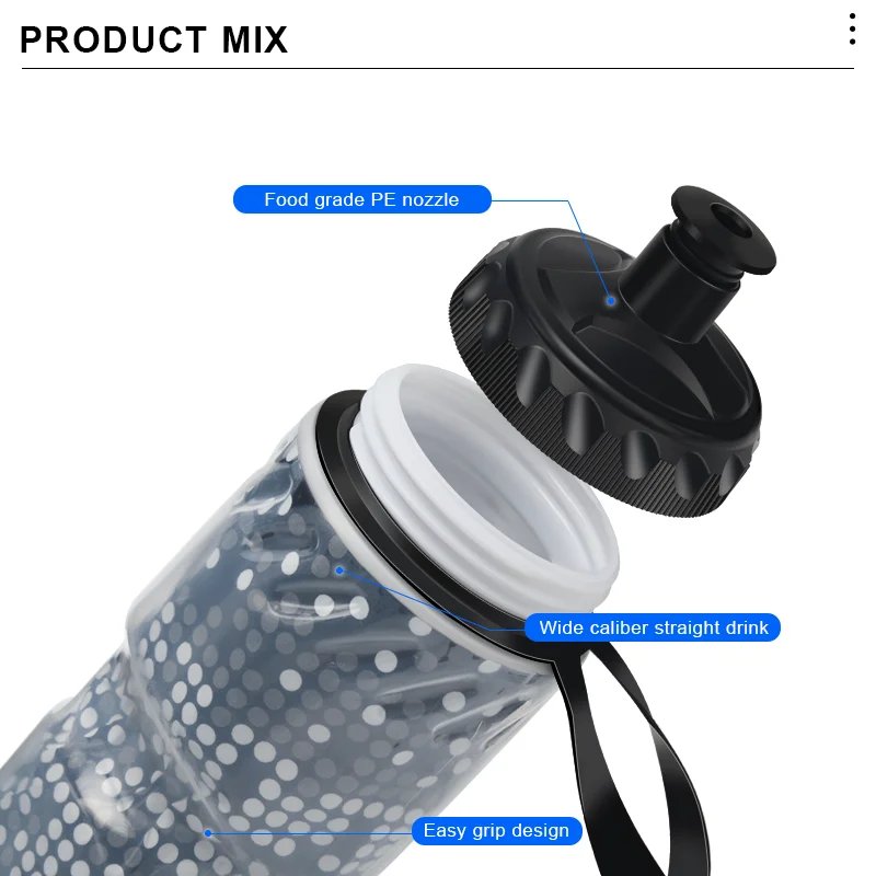 Bicycle Water Bottle Dual Layer Thermal Keep Hot Cold Portable MTB Road Bike Sport Water Bottle Outdoor Riding Cycling Equipment