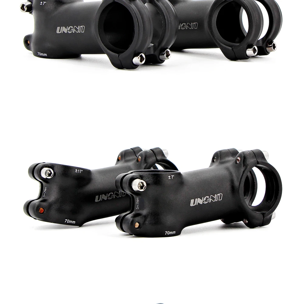 UNO Ultralight Bike Stem 7 17 Degree MTB Mountain Road Bicycle Stem 31.8mm 60/70/80/90/100/110/120/130mm Bicycle Kalloy Parts