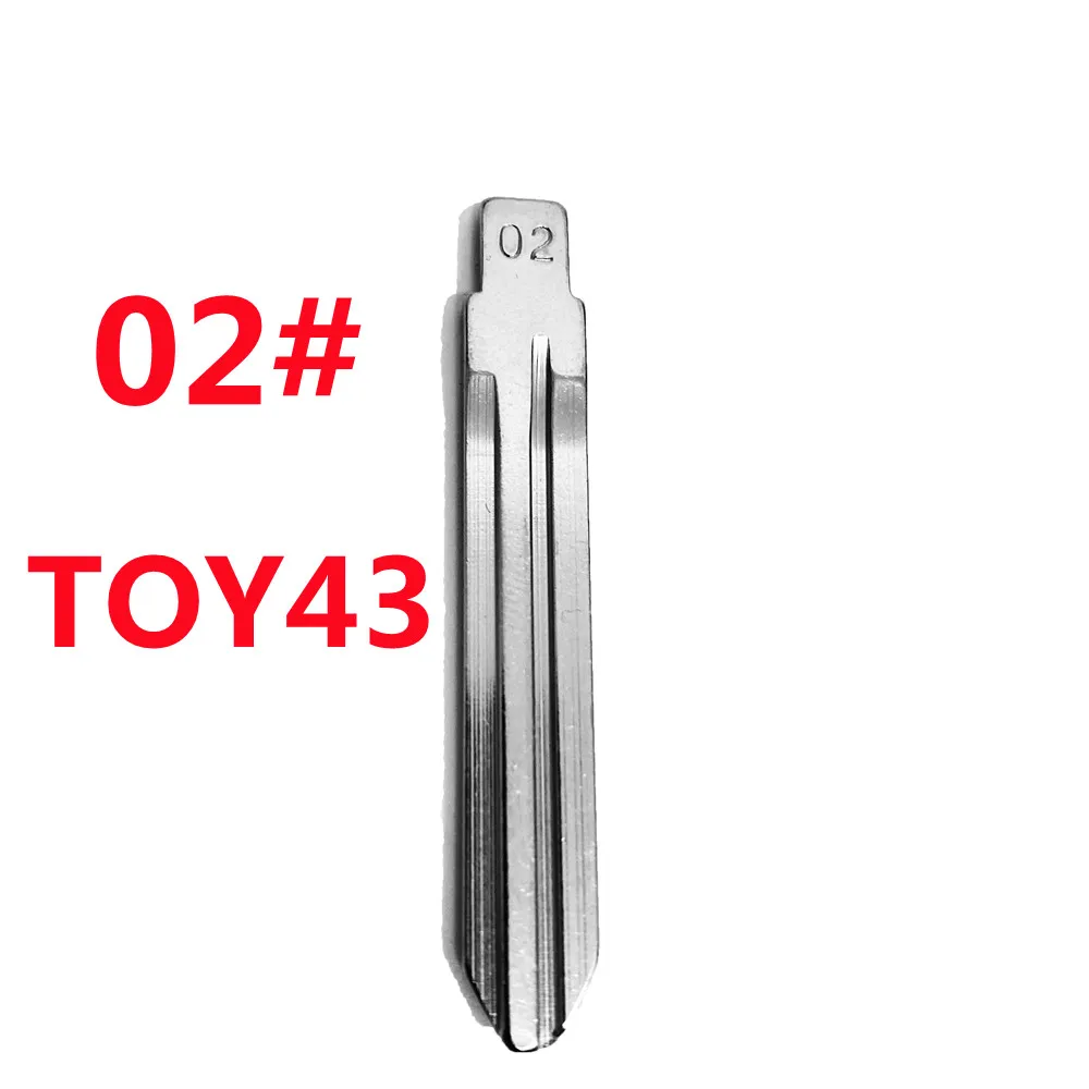 10PCS TOY43 TOY43AT Car Key Blade 02# KD Key Blade for KD VVDI KEYDIY XHORSE for Toyota Corolla Camry Aixo Hilux Wish Vios