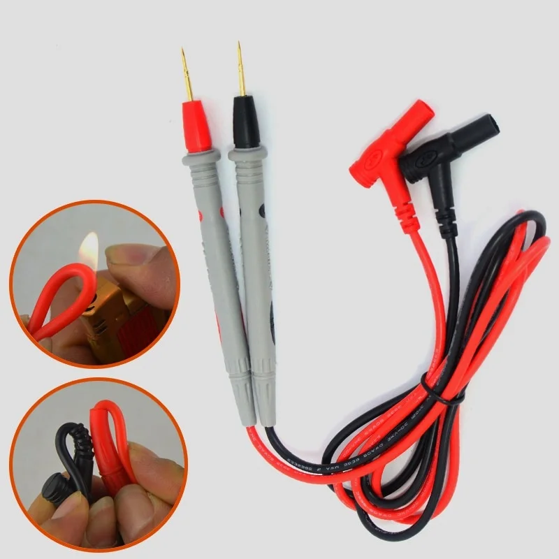 1 Pair Universal Probe Test Leads Pin Digital Needle Tip Multi Meter Tester 20A 1000V