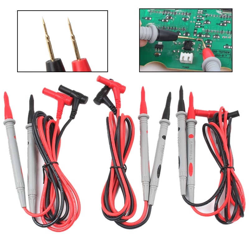 1 Pair Universal Probe Test Leads Pin Digital Needle Tip Multi Meter Tester 20A 1000V