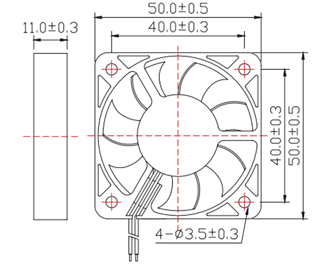 3010/4010/5015/5010/ DC Cooling Fan Centrifugal Blower Fan 5V 12V / 24V Brushless 2-Wire Cooling Fan For 3D Printer Accessories