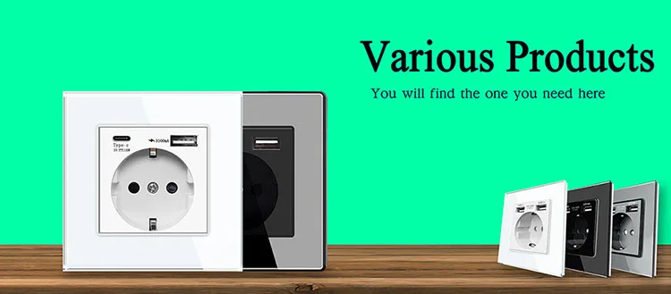 Delviz EU Standard USB Socket, AC 110V-250V, 16A Wall Embedded Outlet, 5V 2A Dual USB Charge Hole, EU Power Socket With USB Port