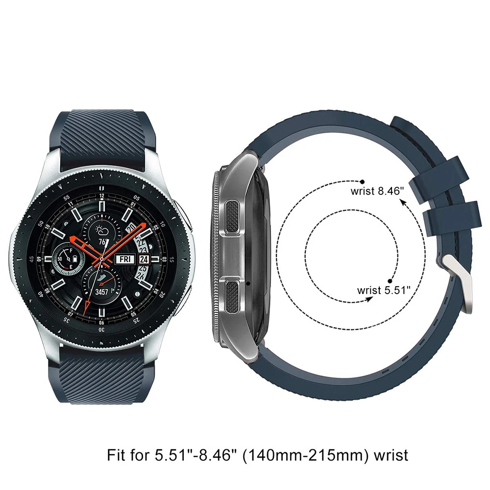 20mm 22mm Band for Samsung Galaxy Watch 3 4 5 46mm/42mm/active 2 Gear S3 Frontier/S2/Sport Silicone Bracelet Huawei GT 2 Strap