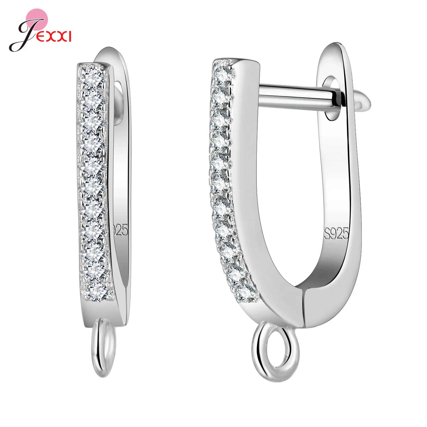 DIY Jewelry Marking 925 Sterling Silver Crystal Earrings Findings Clasps Hooks For Women Handmade Accessories Cheap Wholesale