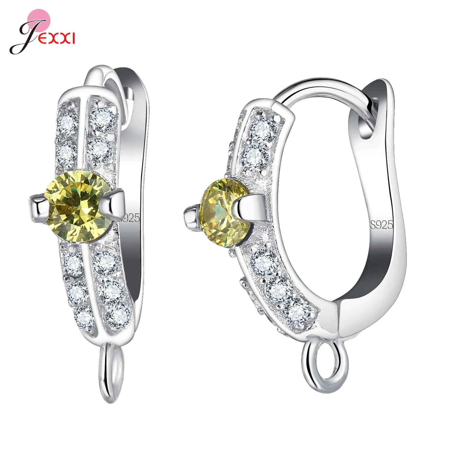 DIY Jewelry Marking 925 Sterling Silver Crystal Earrings Findings Clasps Hooks For Women Handmade Accessories Cheap Wholesale