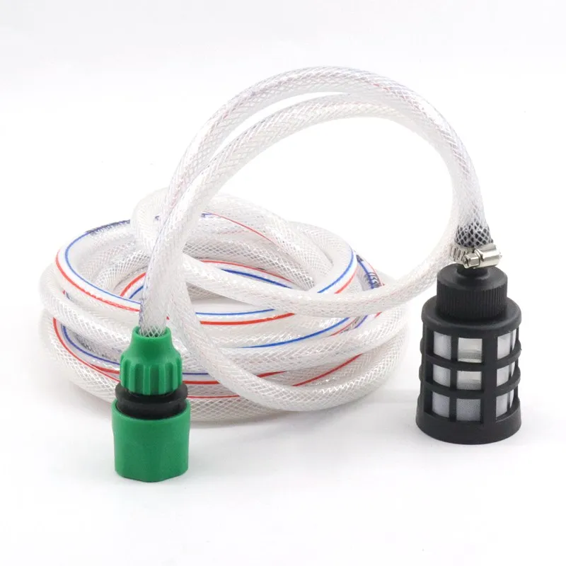 2~10M Household Portable Battery Washer Gun High Pressure Car Washing Machine Water Inlet Hose Filter Kit Suction Pipe Set