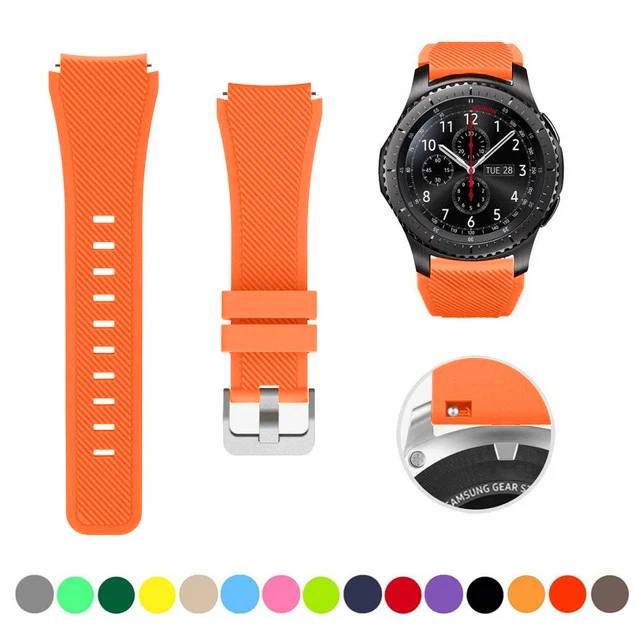 22mm Silicone Bands for Samsung Galaxy Watch 3 45mm/Gear S3 Classic/Frontier/Huawei Watch GT 2 3 Pro 46mm Amazfit GTR/Pace Strap