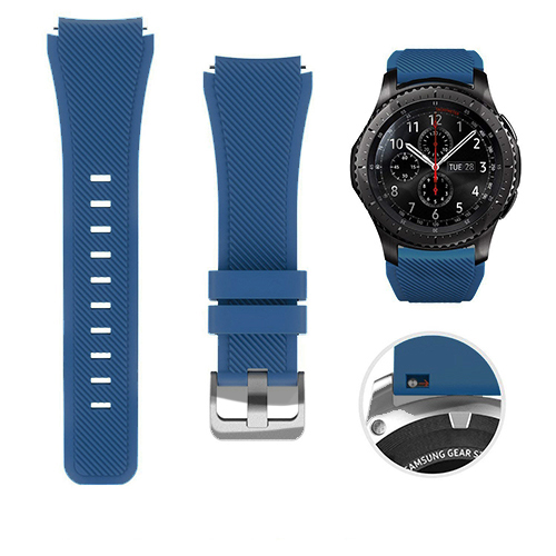 22mm Silicone Bands for Samsung Galaxy Watch 3 45mm/Gear S3 Classic/Frontier/Huawei Watch GT 2 3 Pro 46mm Amazfit GTR/Pace Strap