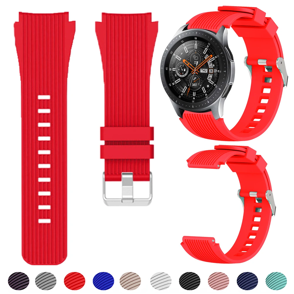 22mm Silicone Bands for Samsung Galaxy Watch 3 45mm/Gear S3 Classic/Frontier/Huawei Watch GT 2 3 Pro 46mm Amazfit GTR/Pace Strap