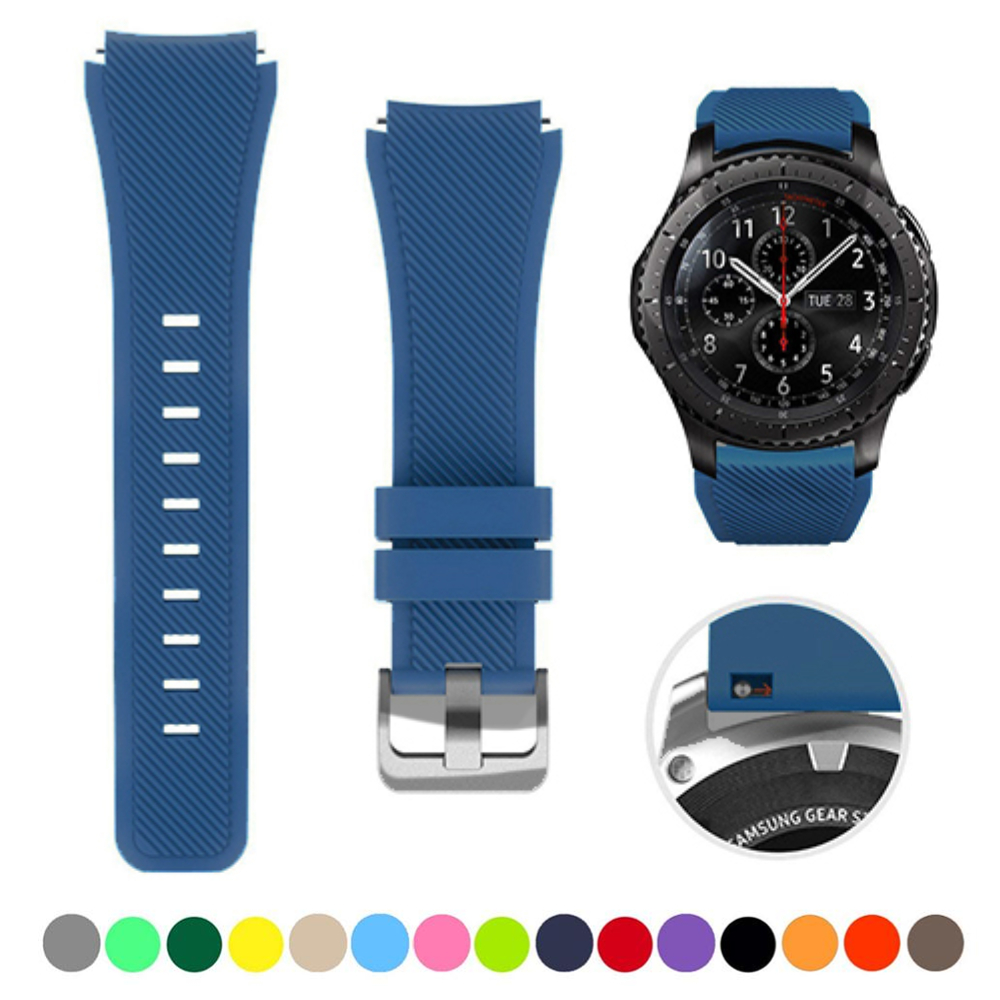 22mm Silicone Bands for Samsung Galaxy Watch 3 45mm/Gear S3 Classic/Frontier/Huawei Watch GT 2 3 Pro 46mm Amazfit GTR/Pace Strap