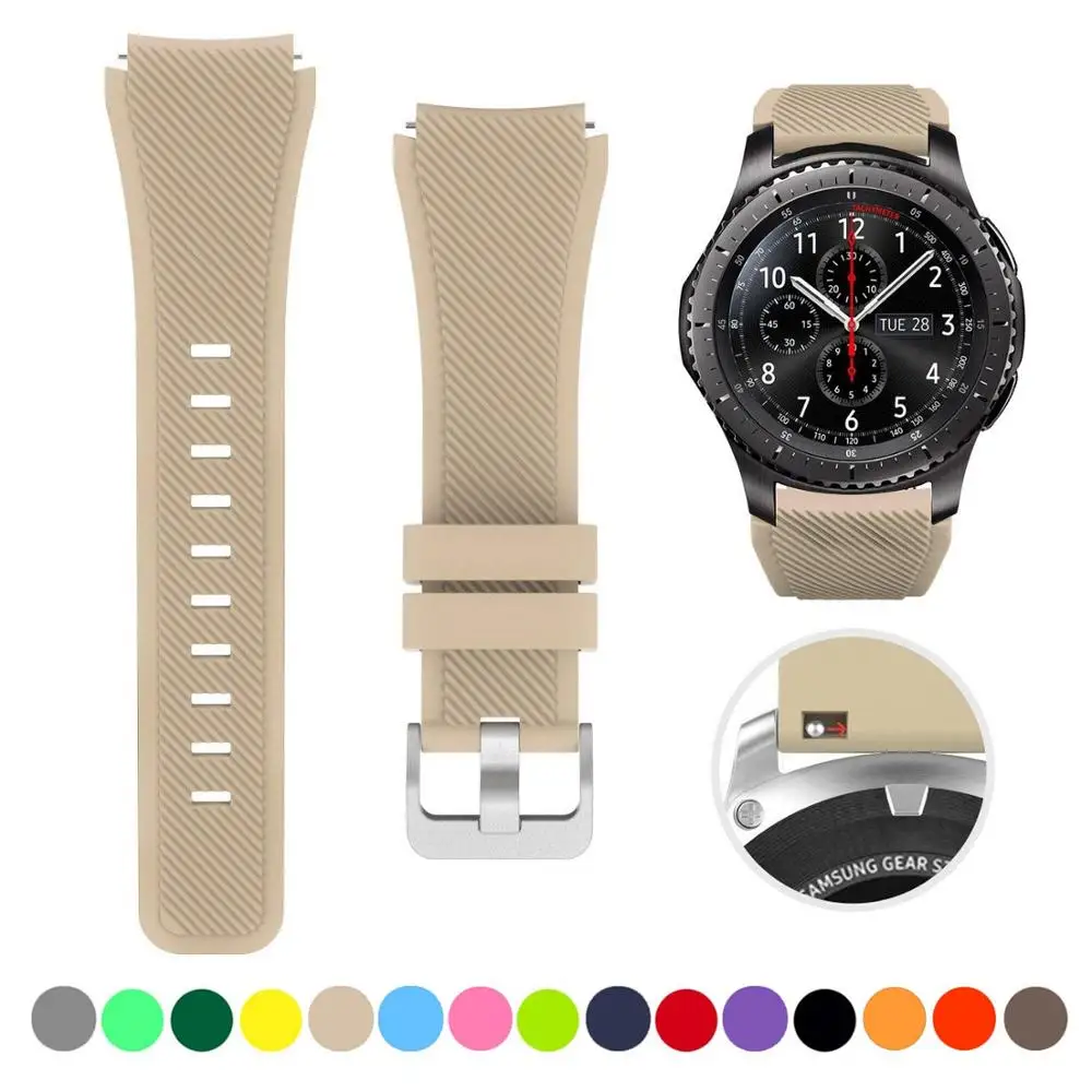 22mm Silicone Bands for Samsung Galaxy Watch 3 45mm/Gear S3 Classic/Frontier/Huawei Watch GT 2 3 Pro 46mm Amazfit GTR/Pace Strap