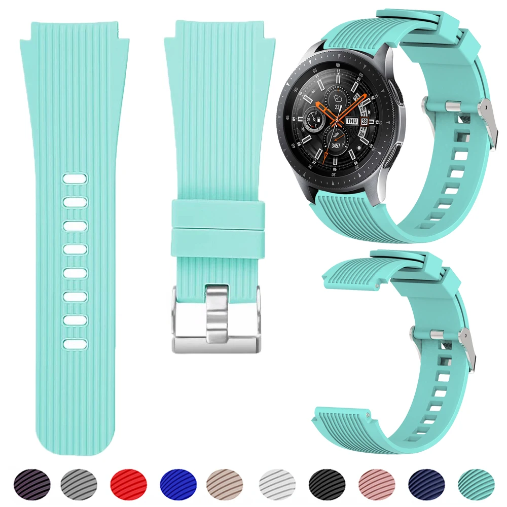 22mm Silicone Bands for Samsung Galaxy Watch 3 45mm/Gear S3 Classic/Frontier/Huawei Watch GT 2 3 Pro 46mm Amazfit GTR/Pace Strap