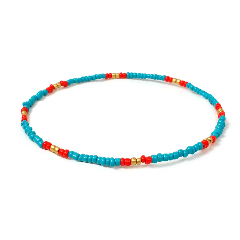 2025 Bohemia Style Beaded Necklace Multicolor Chokers Charm Necklaces Sweet Neck Chain Jewelry For Women Girls Wholesale