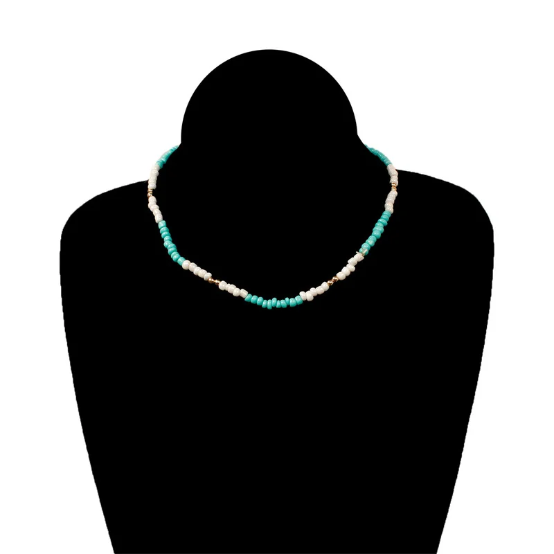2025 Bohemia Style Beaded Necklace Multicolor Chokers Charm Necklaces Sweet Neck Chain Jewelry For Women Girls Wholesale