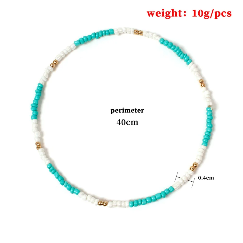 2025 Bohemia Style Beaded Necklace Multicolor Chokers Charm Necklaces Sweet Neck Chain Jewelry For Women Girls Wholesale