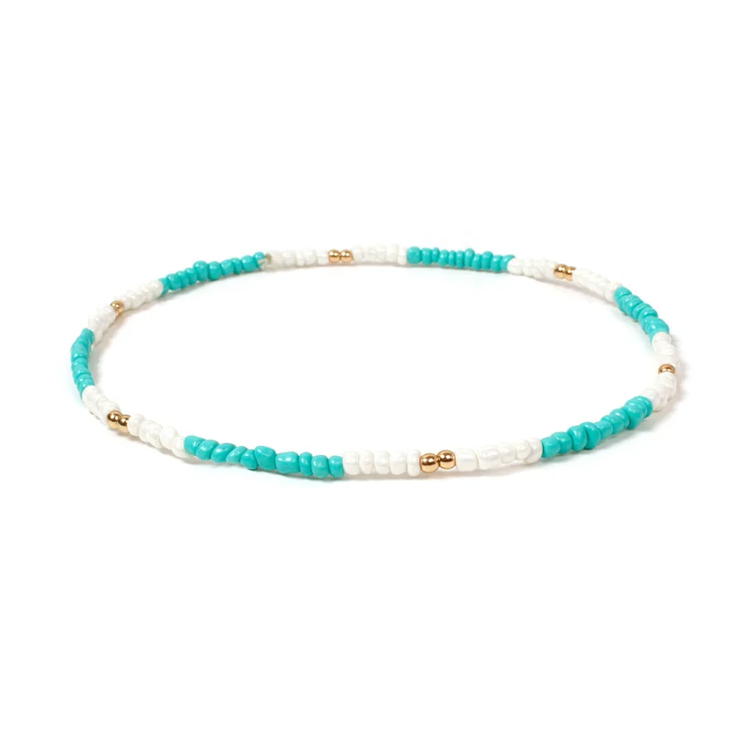 2025 Bohemia Style Beaded Necklace Multicolor Chokers Charm Necklaces Sweet Neck Chain Jewelry For Women Girls Wholesale