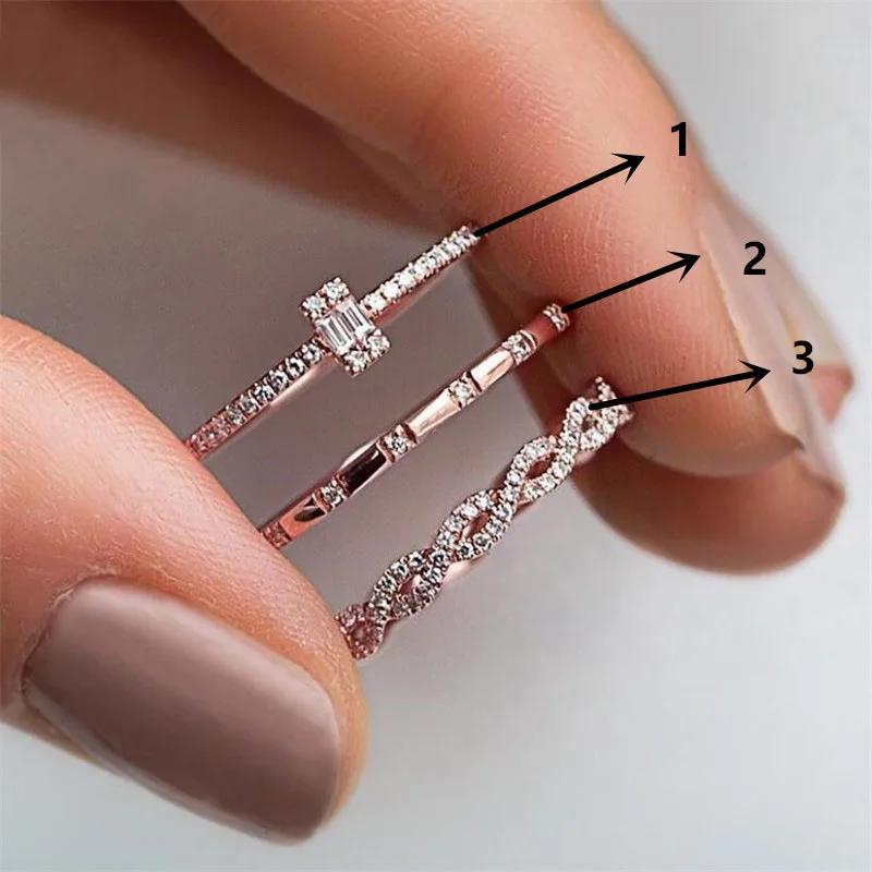 Huitan Fashion Thin Rings for Women Micro Paved CZ Stone Simple Stylish Female Accessories Versatile Design Wedding Band Jewelry