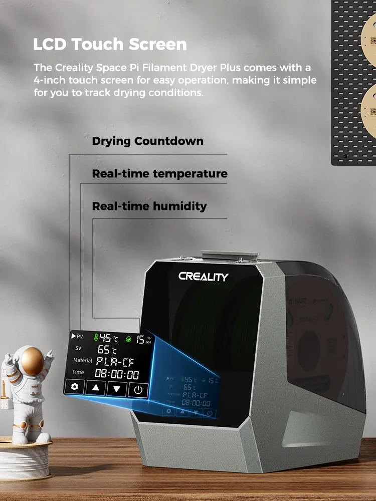 Creality Space Pi Filament Dryer Plus Drying Box Upgraded Two Rolls Drying Dehydrator for 2KG Filament 360° Hot-air heating
