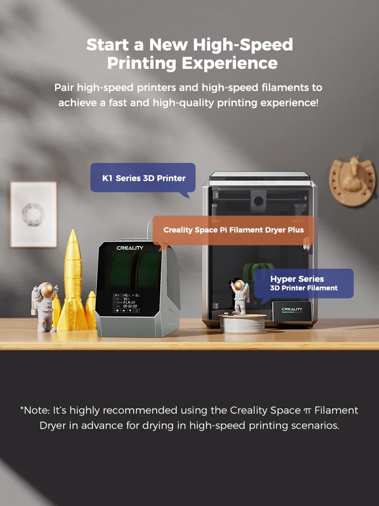 Creality Space Pi Filament Dryer Plus Drying Box Upgraded Two Rolls Drying Dehydrator for 2KG Filament 360° Hot-air heating