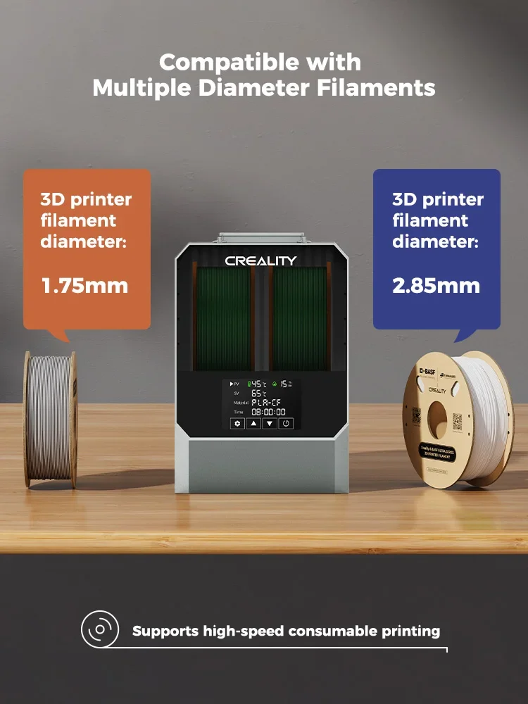 Creality Space Pi Filament Dryer Plus Drying Box Upgraded Two Rolls Drying Dehydrator for 2KG Filament 360° Hot-air heating