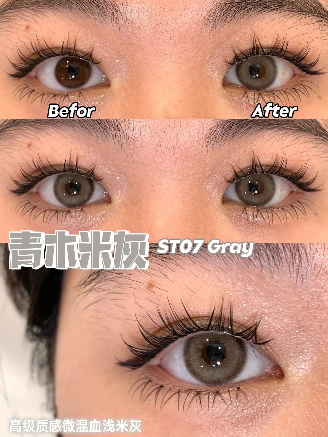 2Pieces Colored Contact Lenses Bueatiful Pupil Color Circle Lens Green Iris Prescription Yearly Natural Coloured Contacts