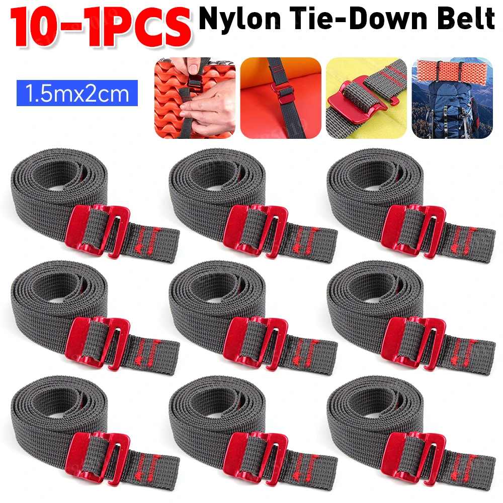 1.5m Nylon Pressure Buckle Pallet Cargo Straps Luggage Fixed Car Fixed Tightener Tensioner Straps Ratchet Tie-Down Belt