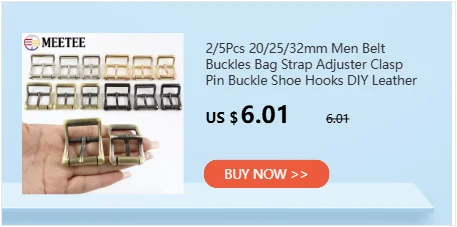 Meetee 5/10/20Pcs Metal Pin Buckle 16/19/25/32/38mm Bag Strap Clasp Webbing Adjuster Hook Belt Buckles DIY Hardware Accessories