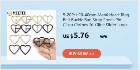 Meetee 5/10/20Pcs Metal Pin Buckle 16/19/25/32/38mm Bag Strap Clasp Webbing Adjuster Hook Belt Buckles DIY Hardware Accessories