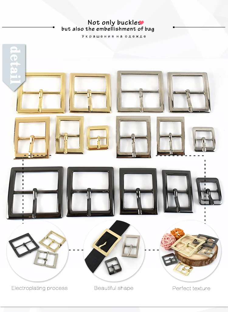 Meetee 5/10/20Pcs Metal Pin Buckle 16/19/25/32/38mm Bag Strap Clasp Webbing Adjuster Hook Belt Buckles DIY Hardware Accessories