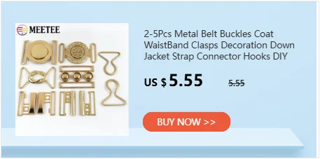Meetee 5/10/20Pcs Metal Pin Buckle 16/19/25/32/38mm Bag Strap Clasp Webbing Adjuster Hook Belt Buckles DIY Hardware Accessories